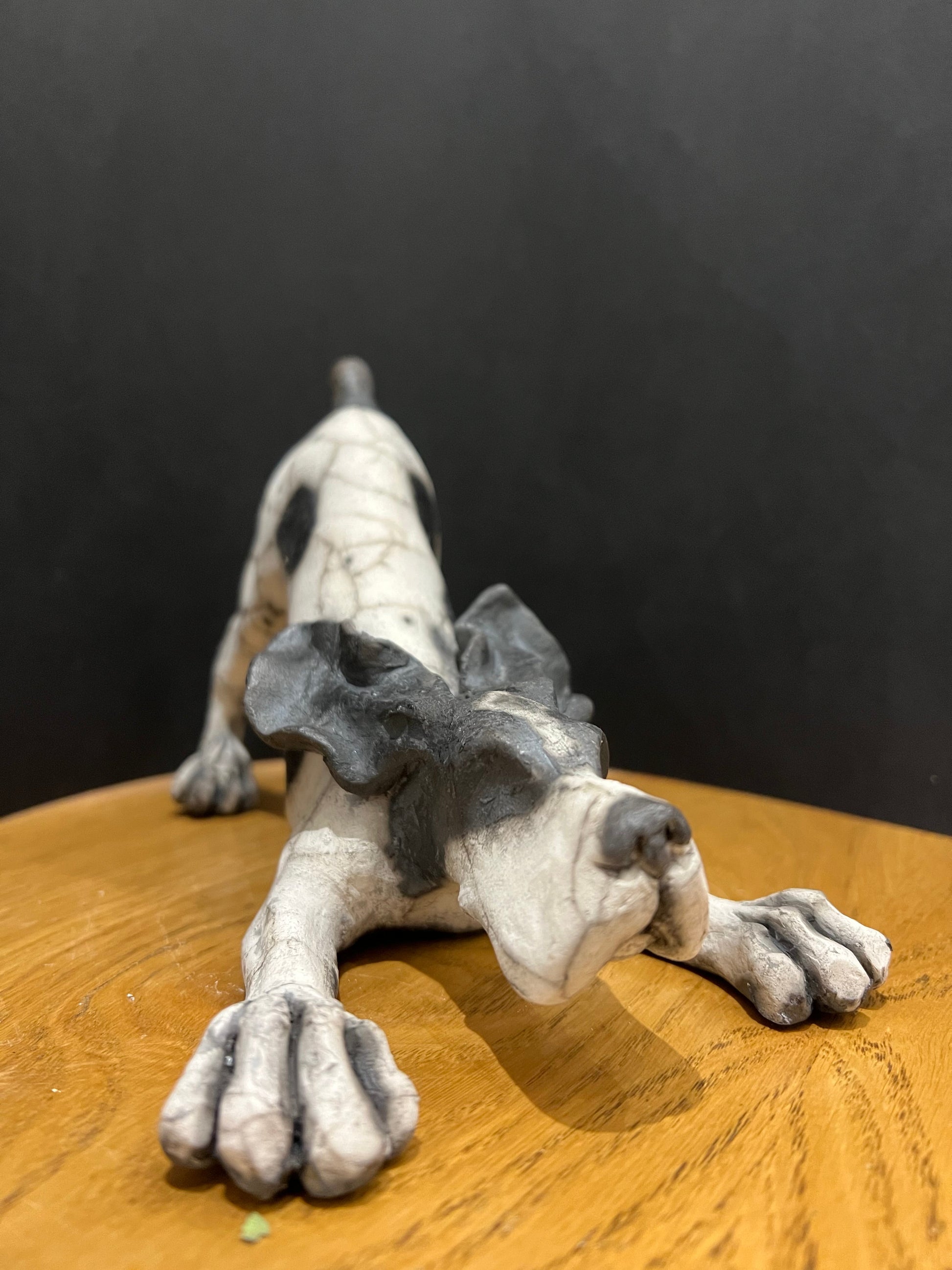 Christine Cummings Studio Sid The Playful Pointer Ceramic Dog II ORIGINAL - The Acorn Gallery, Pocklington