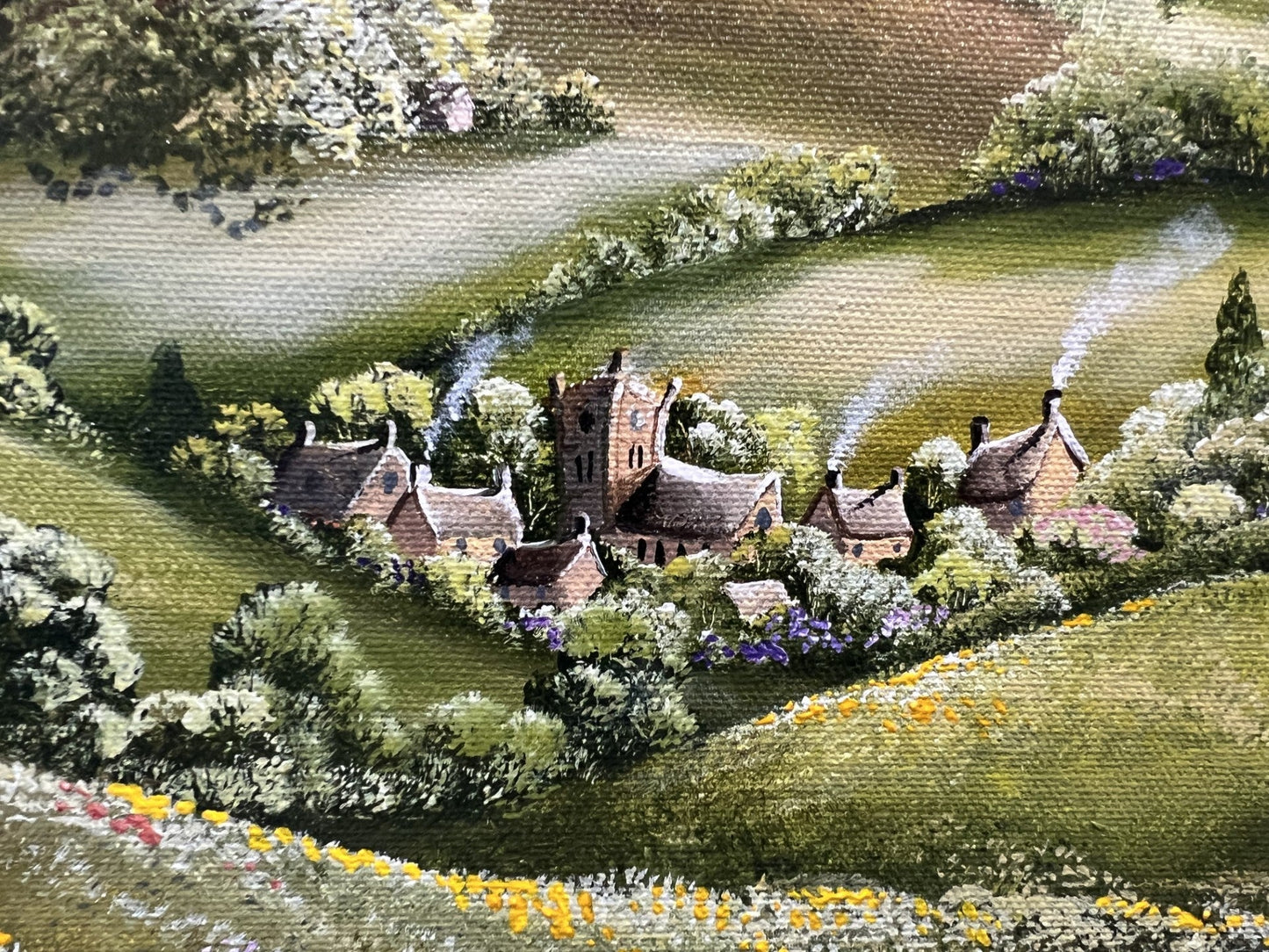 Caroline Deighton The Hills Of Home Original available from The Acorn Gallery, Pocklington
