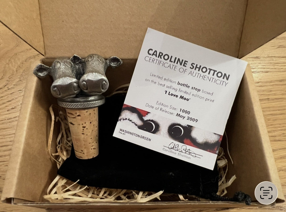 Caroline Shotton Cork Bottle Stopper available from The Acorn Gallery, Pocklington
