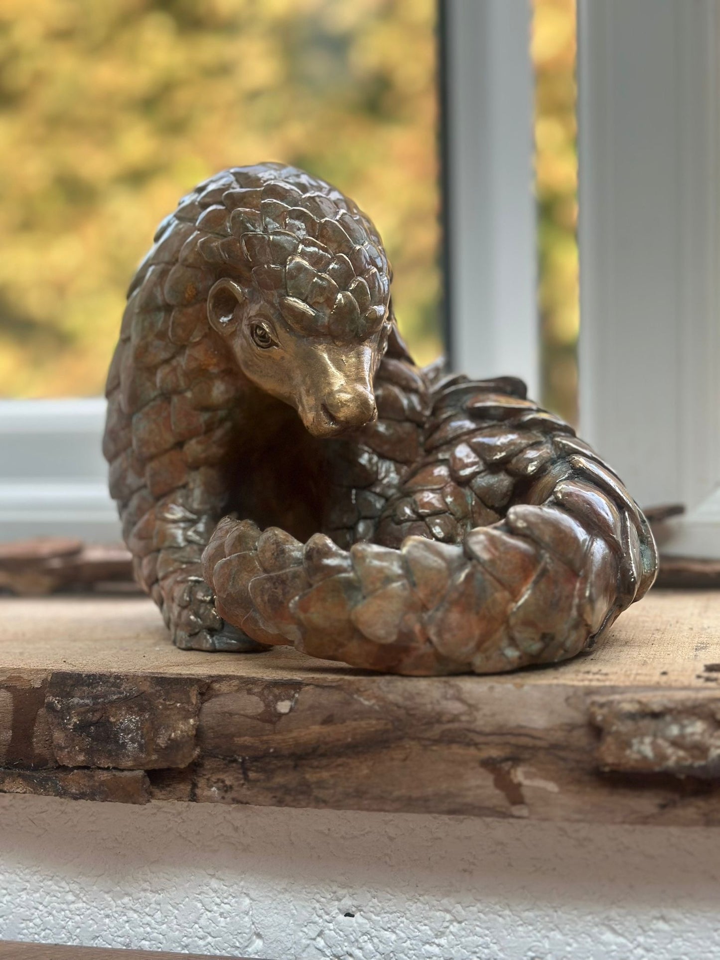 Pangolin Sculpture 'Pickles' by Roxy Winterburn Bronze