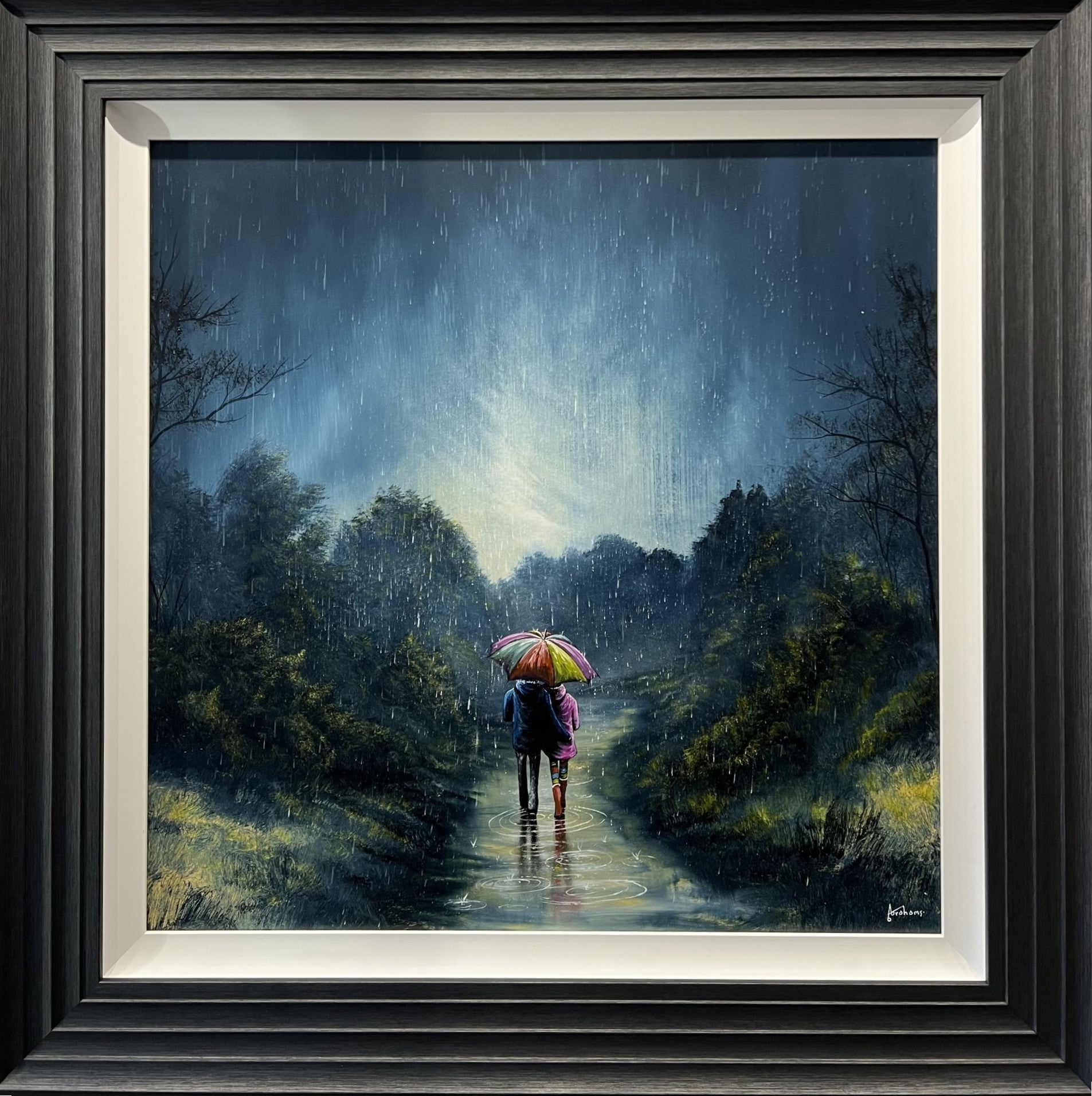 Together Through the Storm is a gorgeous new original painting by Danny Abraham’s, showing a couple walking through the rain. Available at The Acorn Gallery in Pocklington. Call 01759 307652.