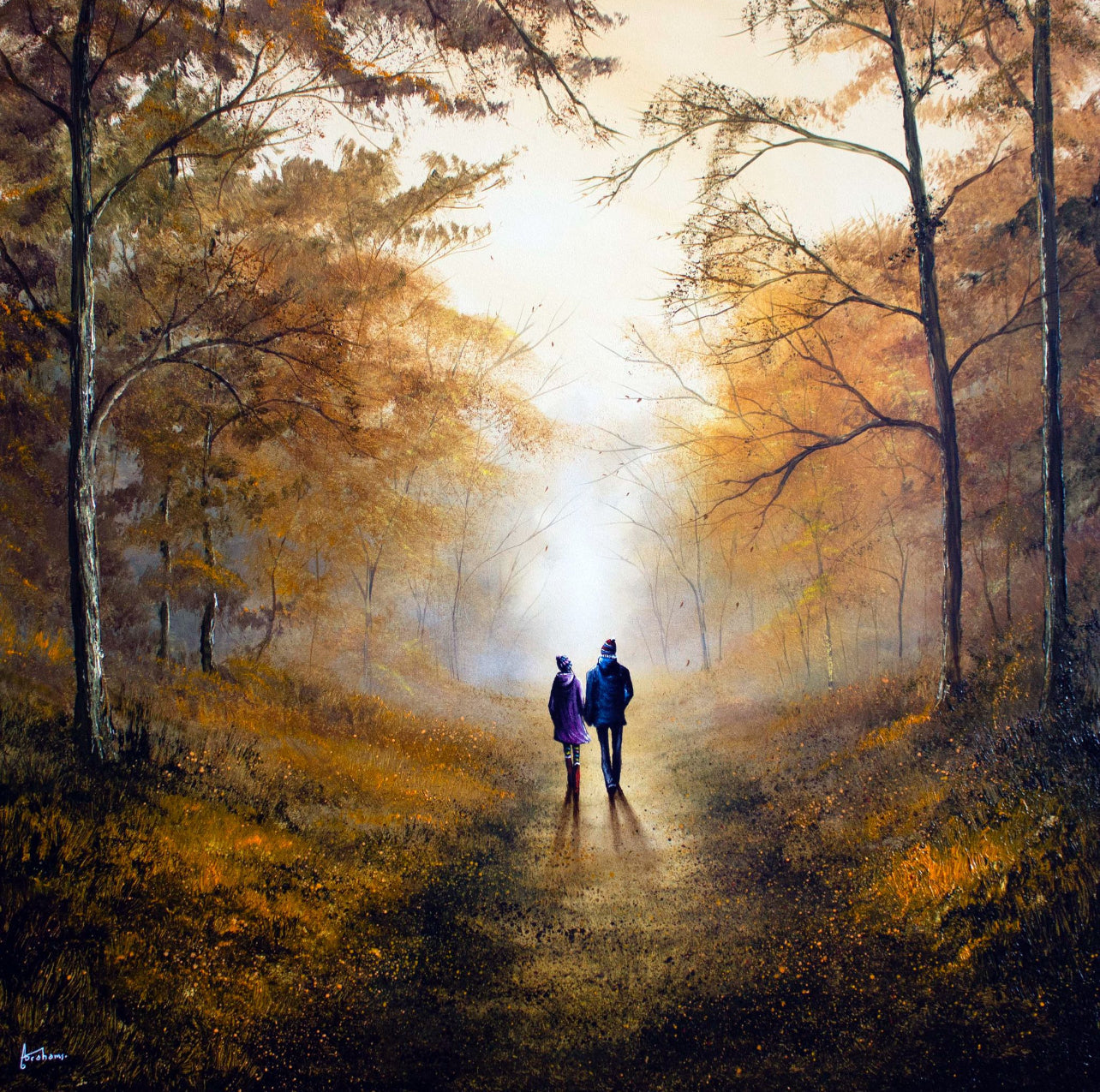 Danny Abrahams Autumn's Embrace Original - The Acorn Gallery, Pocklington