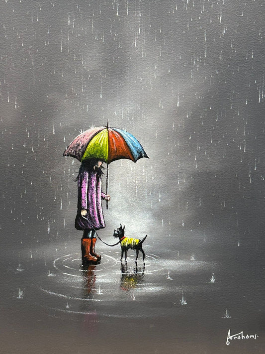 Danny Abrahams Definietly Wellies Weather Original - The Acorn Gallery, Pocklington