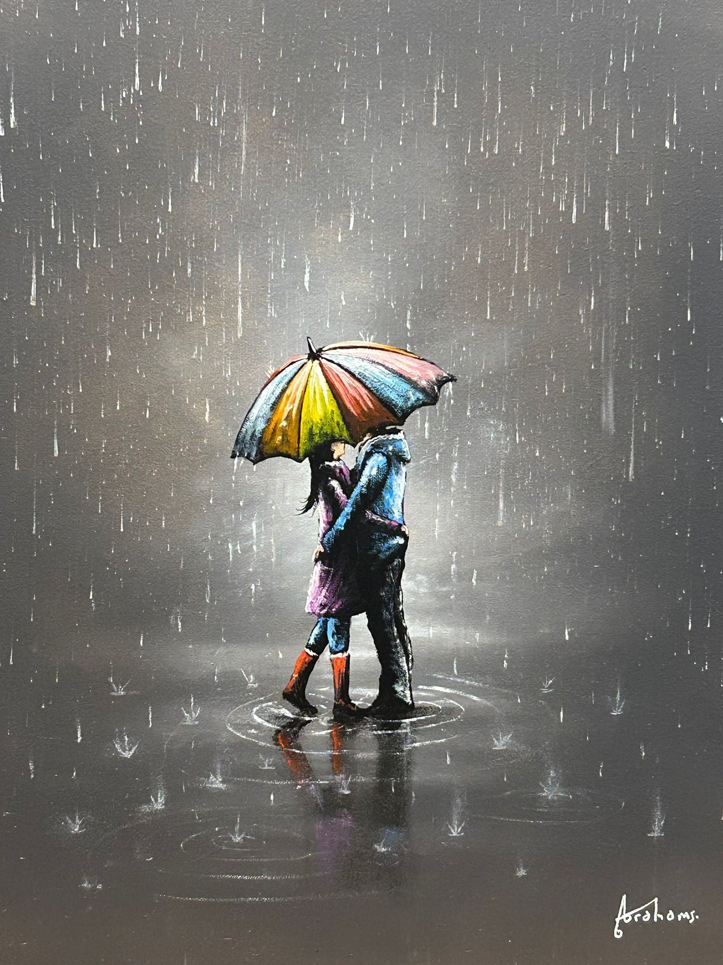 Danny Abrahams Its Only Rain Original - The Acorn Gallery, Pocklington