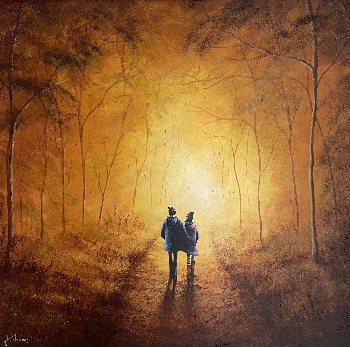 Danny Abrahams Sharing The Golden Moments Original Painting available from The Acorn Gallery, Pocklington
