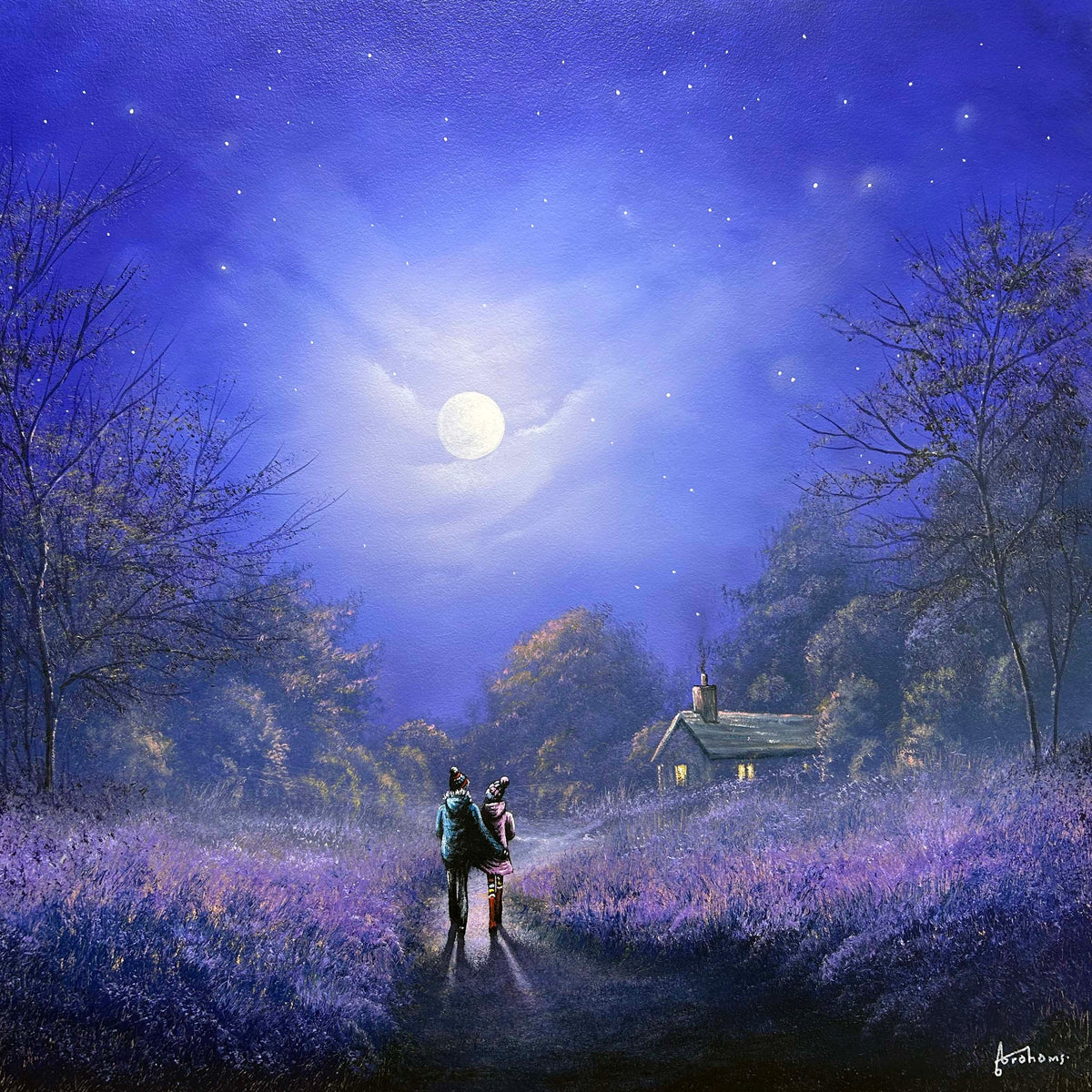 Danny Abrahams A Pocket Full Of Moonlight Original Painting available from The Acorn Gallery, Pocklington