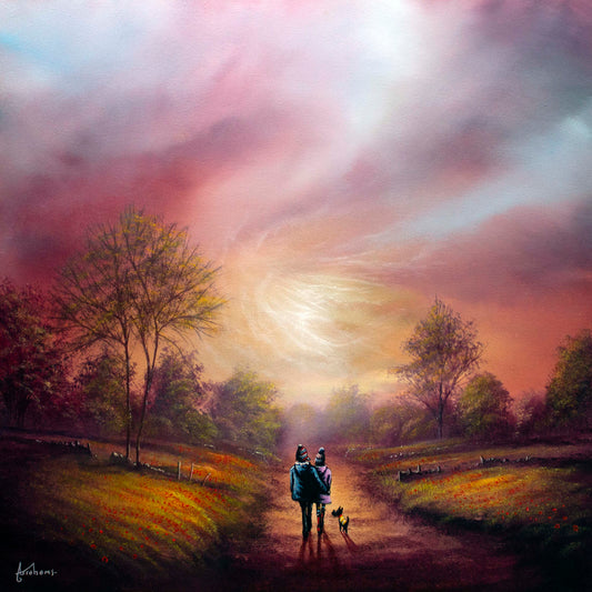 Danny Abrahams Always Together Never Apart Original sold by The Acorn Gallery in POcklington. Shop online for new paintings or call us for the latest availability or to discuss a commission. Call 01759 307652.