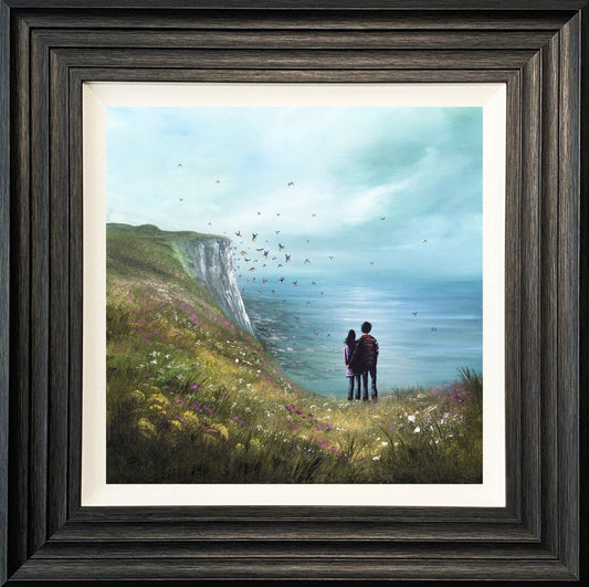 Charity puffin print by Danny Abrahams, sold in support of RSPB Bempton Cliffs. Sold exclusively by The Acorn Gallery, Pocklington. Order online or in store. UK Delivery available.