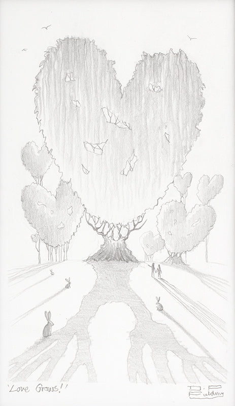 Derrick Fielding Love Grows Original Sketch - The Acorn Gallery, Pocklington