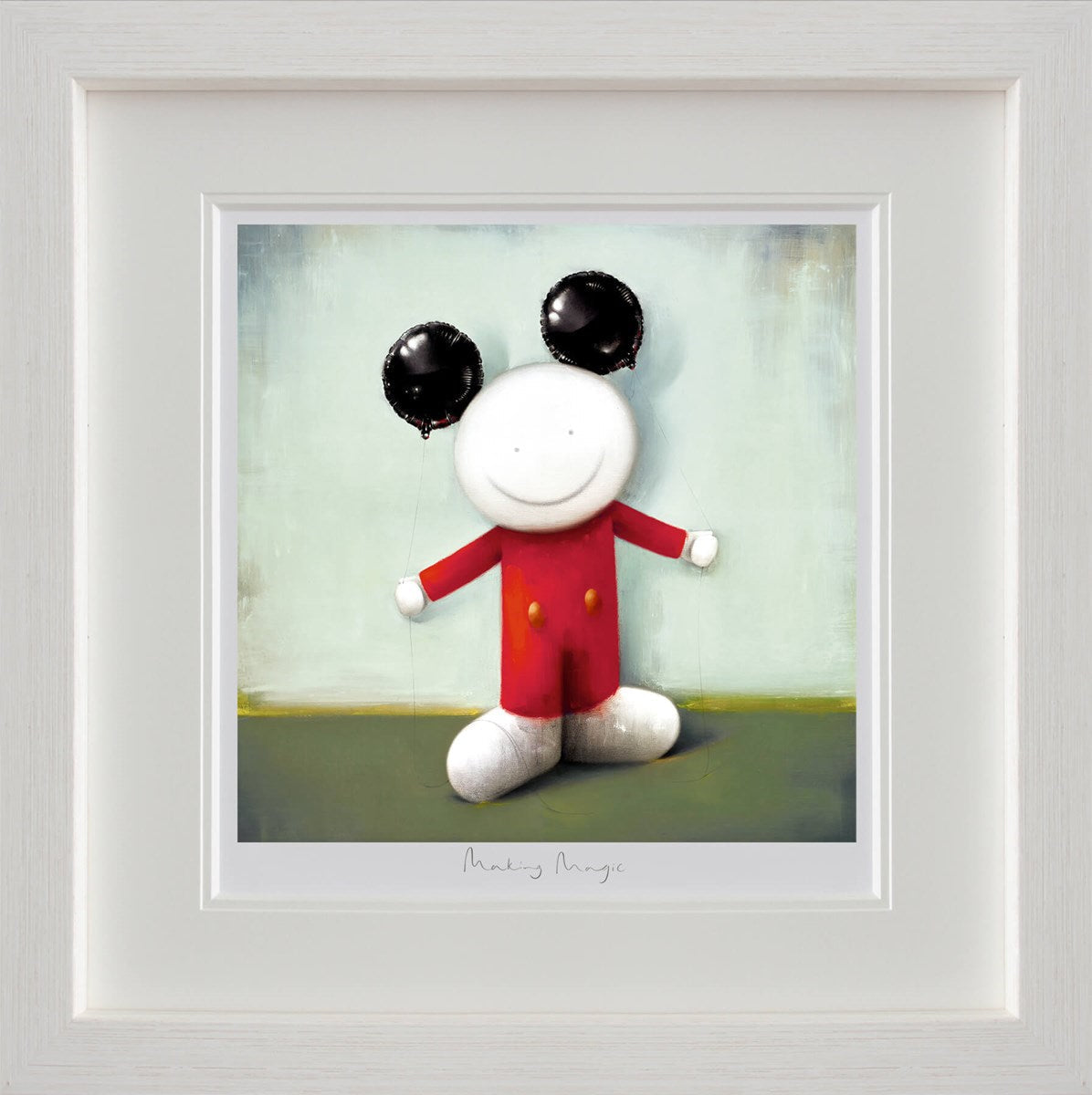 A fun Doug Hyde framed print called Making Magic showing a child in Mickey Mouse ears. The print is available from The Acorn Gallery in Pocklington and comes with secure UK delivery. Visit us or shop online or call us on 01759 307652.