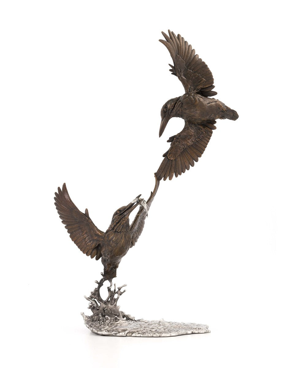 Beautiful Dean Kendrick contemporary kingfisher sculpture titled 'First Prize' available from The Acorn Gallery in Pocklington. Shop online or call us on 01759 307652.