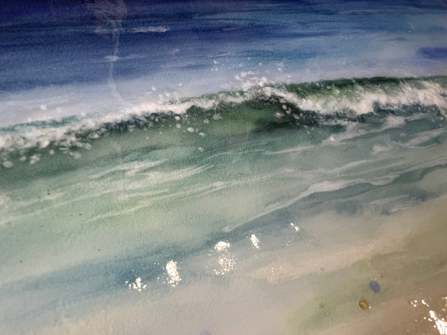 Summer By The Sea - Glass Art ORIGINAL by Debbie Lord *NEW*