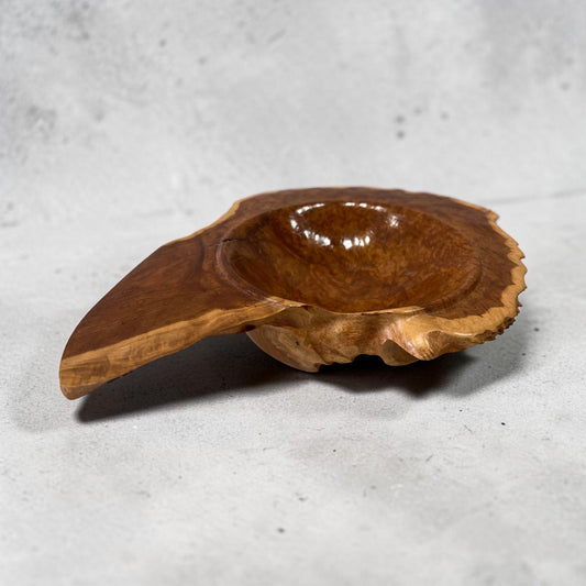 Davenport's Handmade Brown Mallee Winged Burr Bowl Original available from The Acorn Gallery, Pocklington