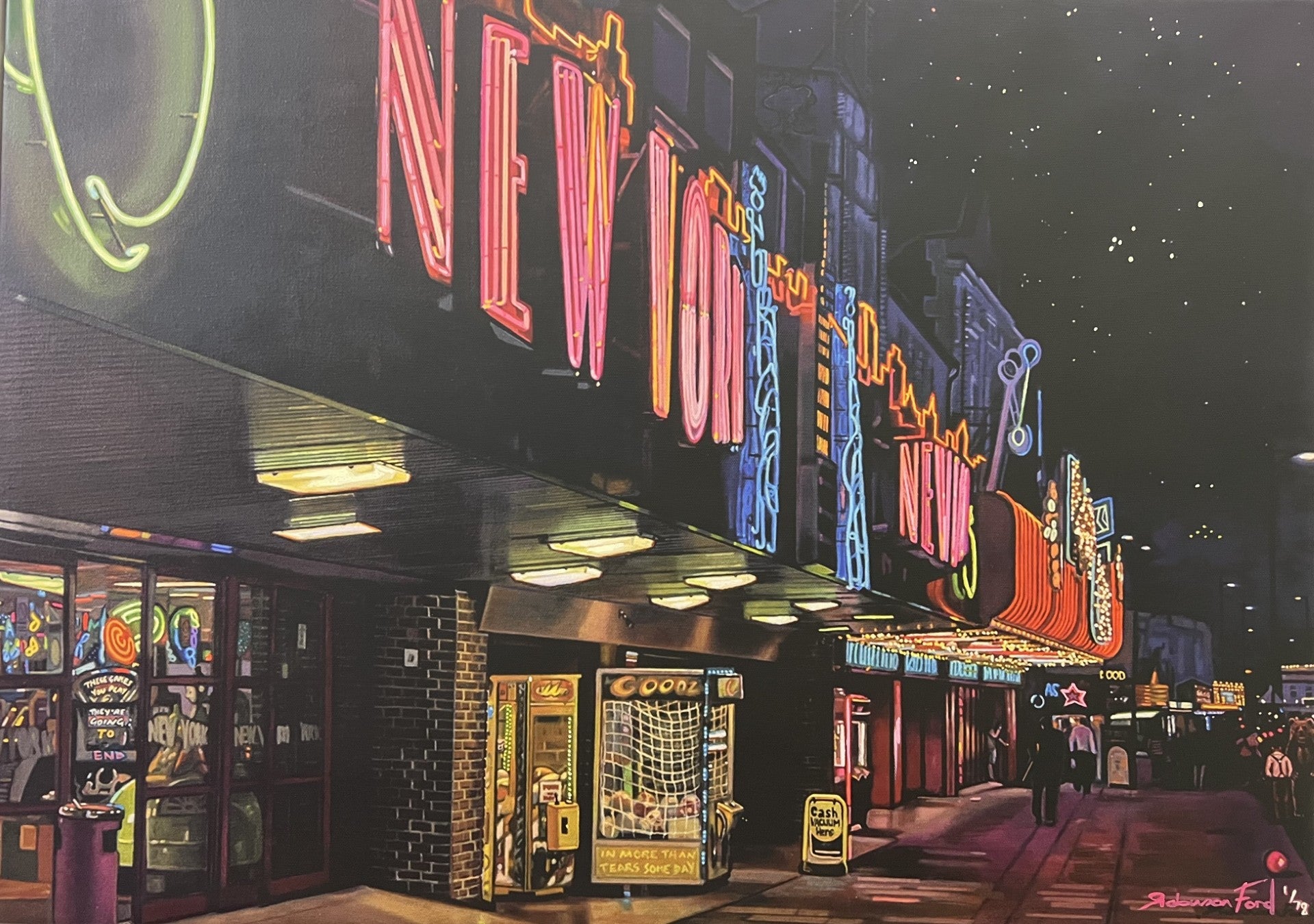Daniel Robinson Ford The Big Apple Hand Embellished Canvas available from The Acorn Gallery, Pocklington