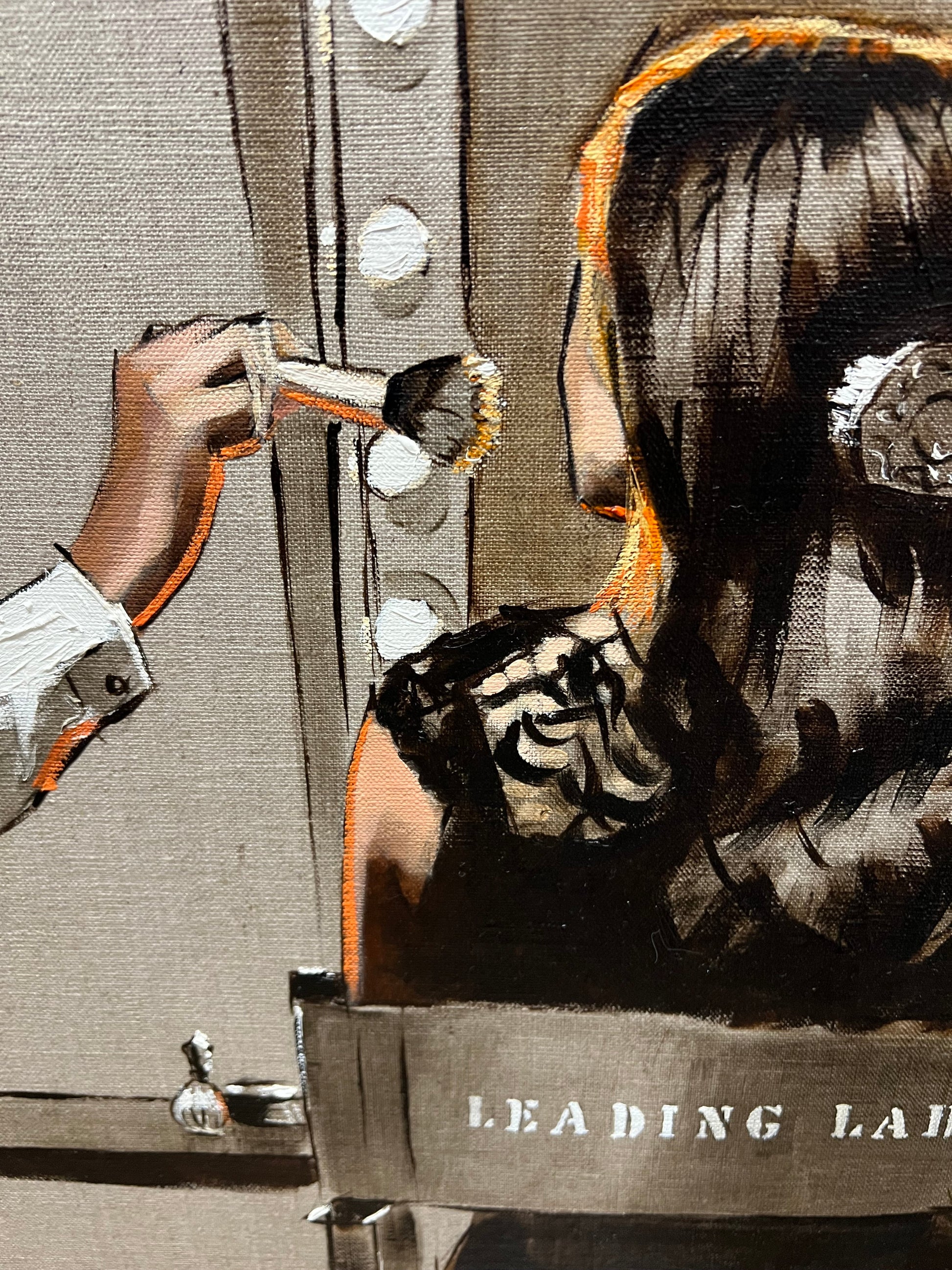 Leading lady original oil sketch on linen by Cardiff artist Richard Blunt. Available from The Acorn Gallery in Pocklington. Visit us or shop online. Or call us on 01759 307652. 