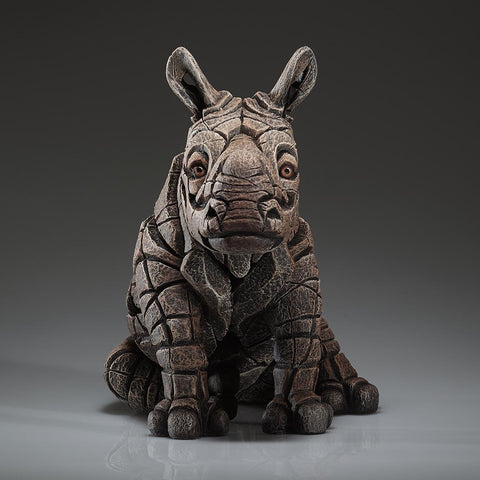 Rhinoceros Calf White by Edge Sculpture *NEW*