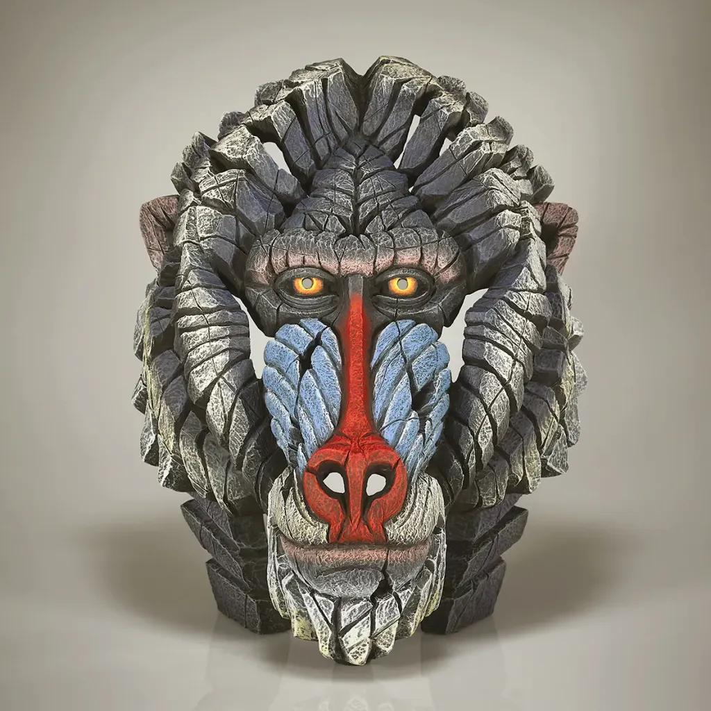 EDGE Sculpture Mandrill Bust - The Acorn Gallery, Pocklington