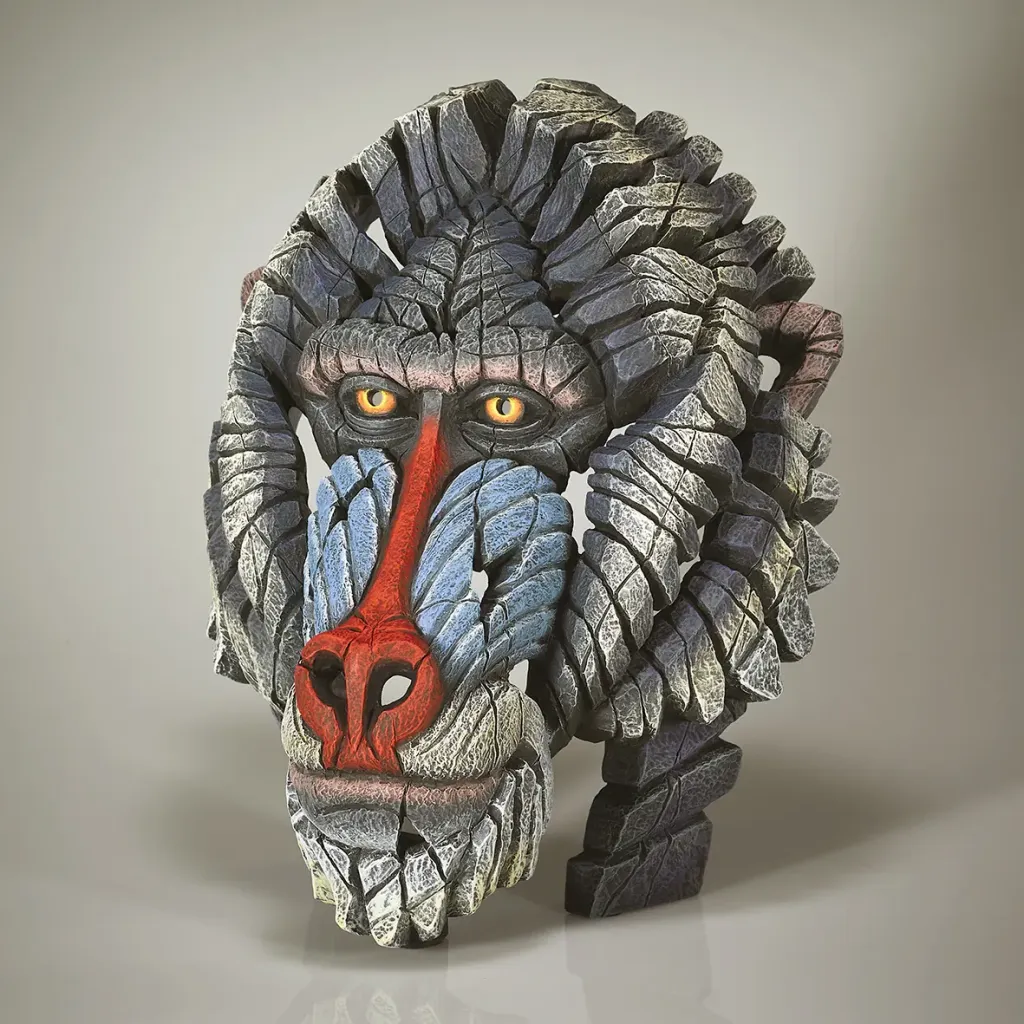 EDGE Sculpture Mandrill Bust - The Acorn Gallery, Pocklington