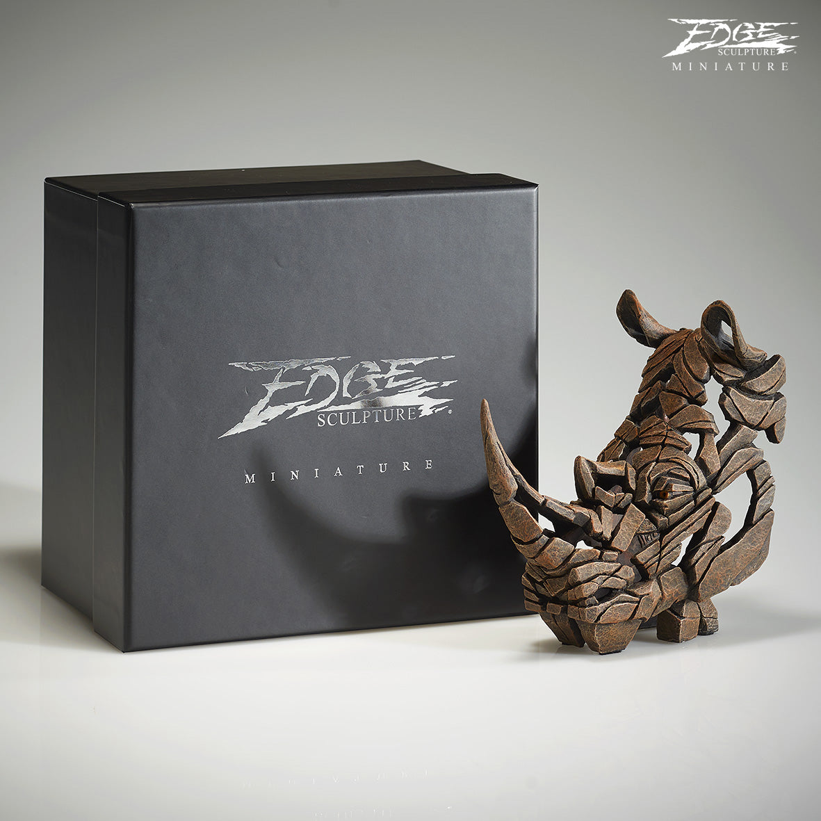 Edge Sculpture Rhino Miniature  - The Acorn Gallery, Pocklington