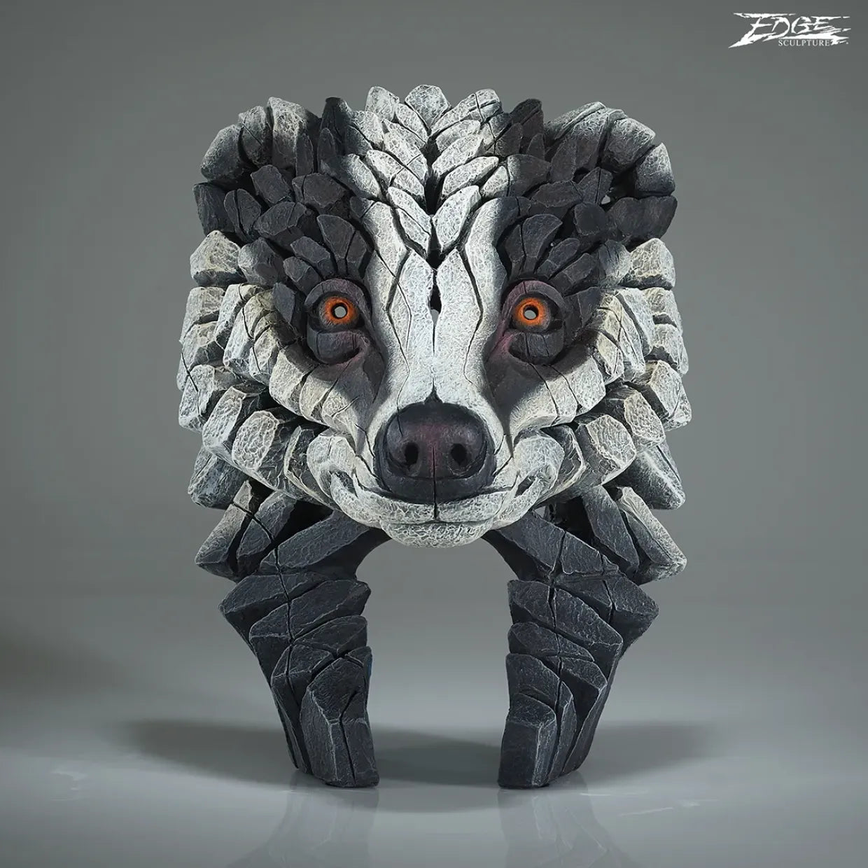 EDGE Sculpture Badger Bust EDB37 - The Acorn Gallery, Pocklington 