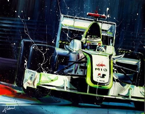 Fleetwood Button Hand Embellished Canvas - The Acorn Gallery, Pocklington