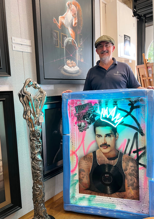 Killer Queen Turquoise Neon ORIGINAL by GHOST, available at The Acorn Gallery, Pocklington with safe secure timed delivery across the U.K. Shop online or call us on 01759 307652. 