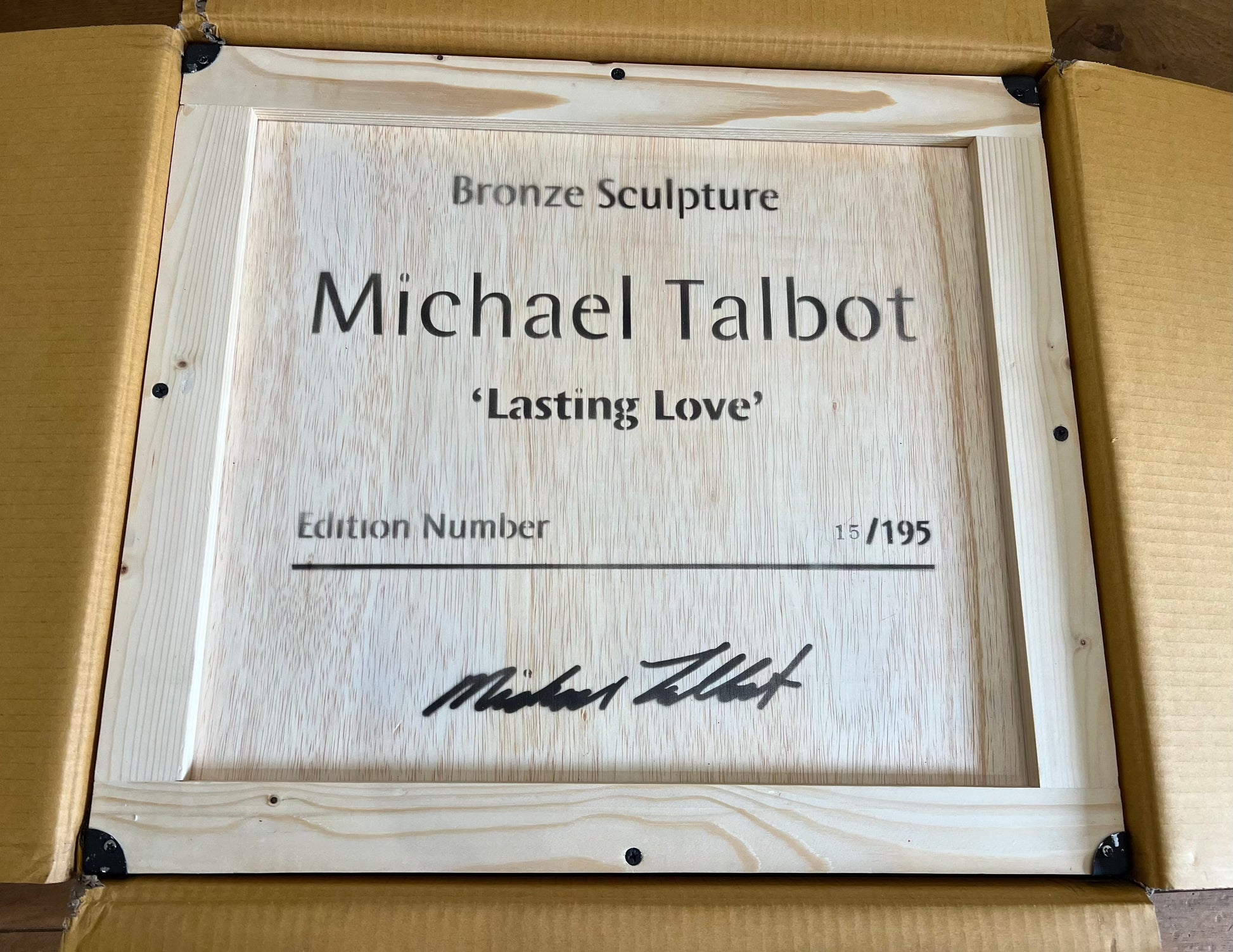 Michael Talbot Lasting Love Bronze Sculpture - The Acorn Gallery, Pocklington