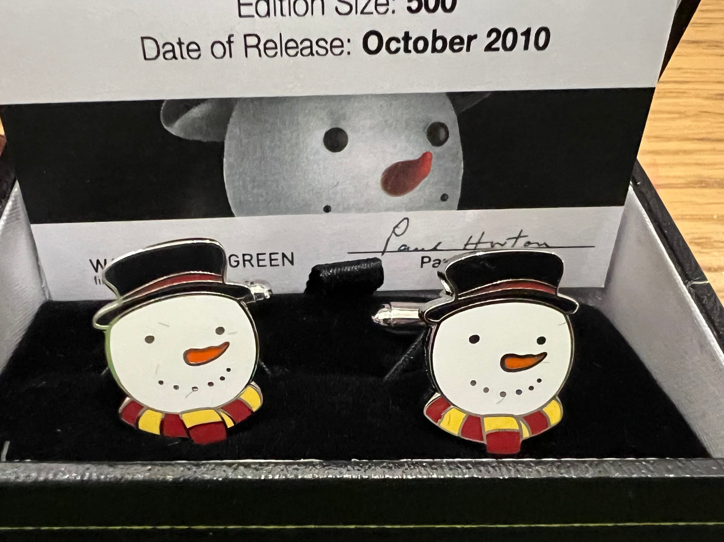 Man Of Snow Cufflinks by Paul Horton. Available at The Acorn Gallery in Pocklington. Call 01759 307652