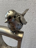 Robin on Spade ORIGINAL Steel Sculpture by Graham Anderton
