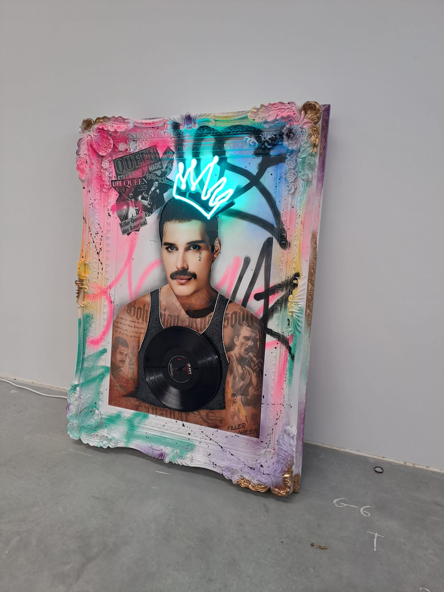 Ghost Killer Queen Turquoise Neon ORIGINAL - The Acorn Gallery, Pocklington