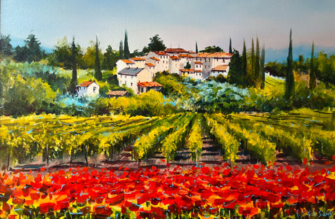 Tuscany Sunshine (Poppies) ORIGINAL by Gary Sams