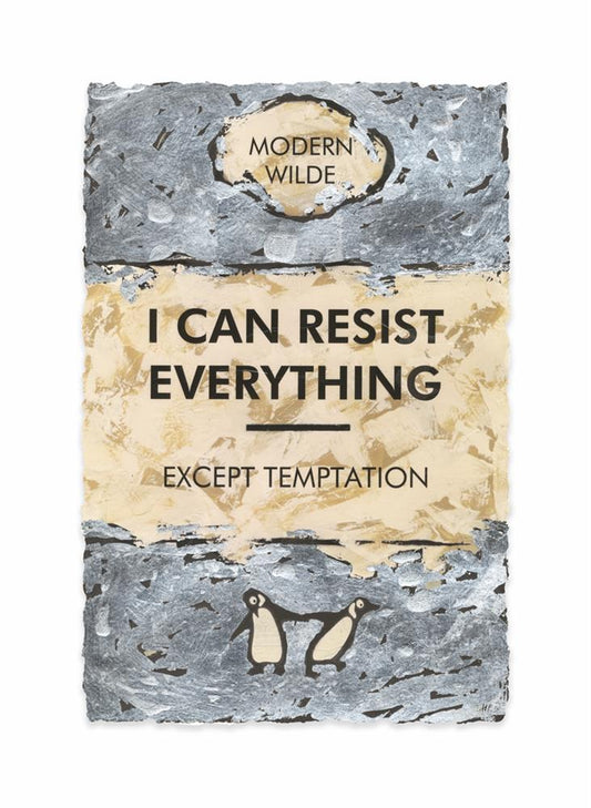 Hue Folk I Can Resist Everything Silver Leaf - The Acorn Gallery, Pocklington