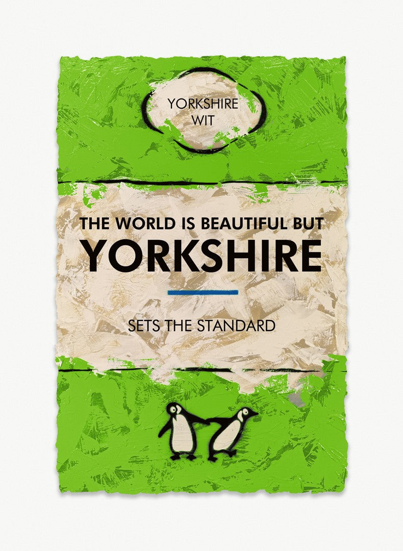 Hue Folk Yorkshire Sets The Standard Paper Print available Exclusively from The Acorn Gallery, Pocklington