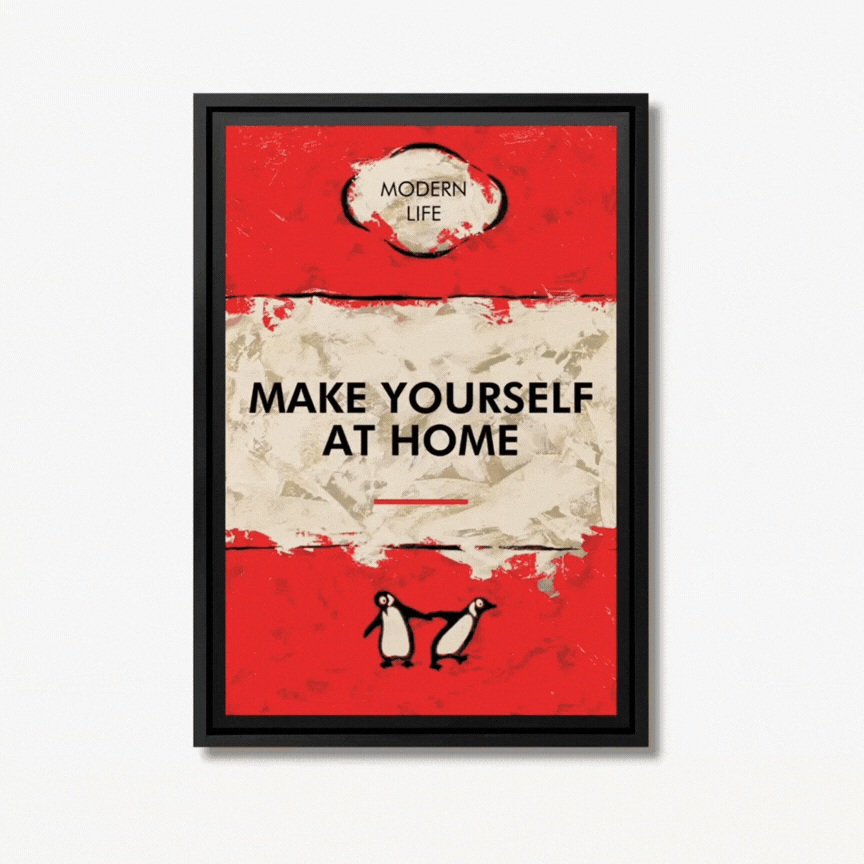 Hue Folk Make Yourself At Home Lenticular - The Acorn Gallery, Pocklington