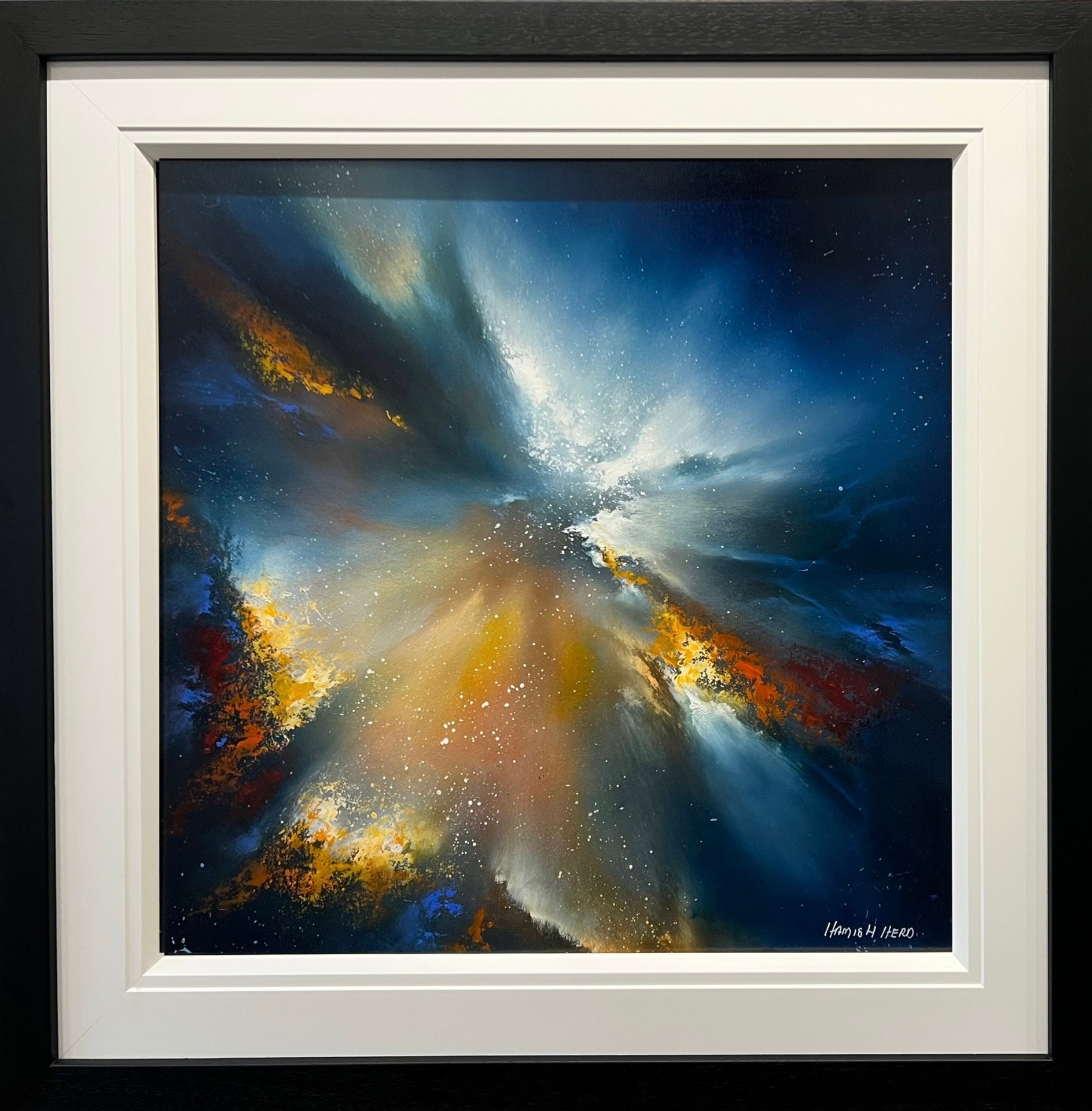 Stunning new seascape painting by Hamish Herd called New Beginnings. Supplied framed and ready to hang by The Acorn Gallery in Pocklington. Shop online or call us on 01759 307652.