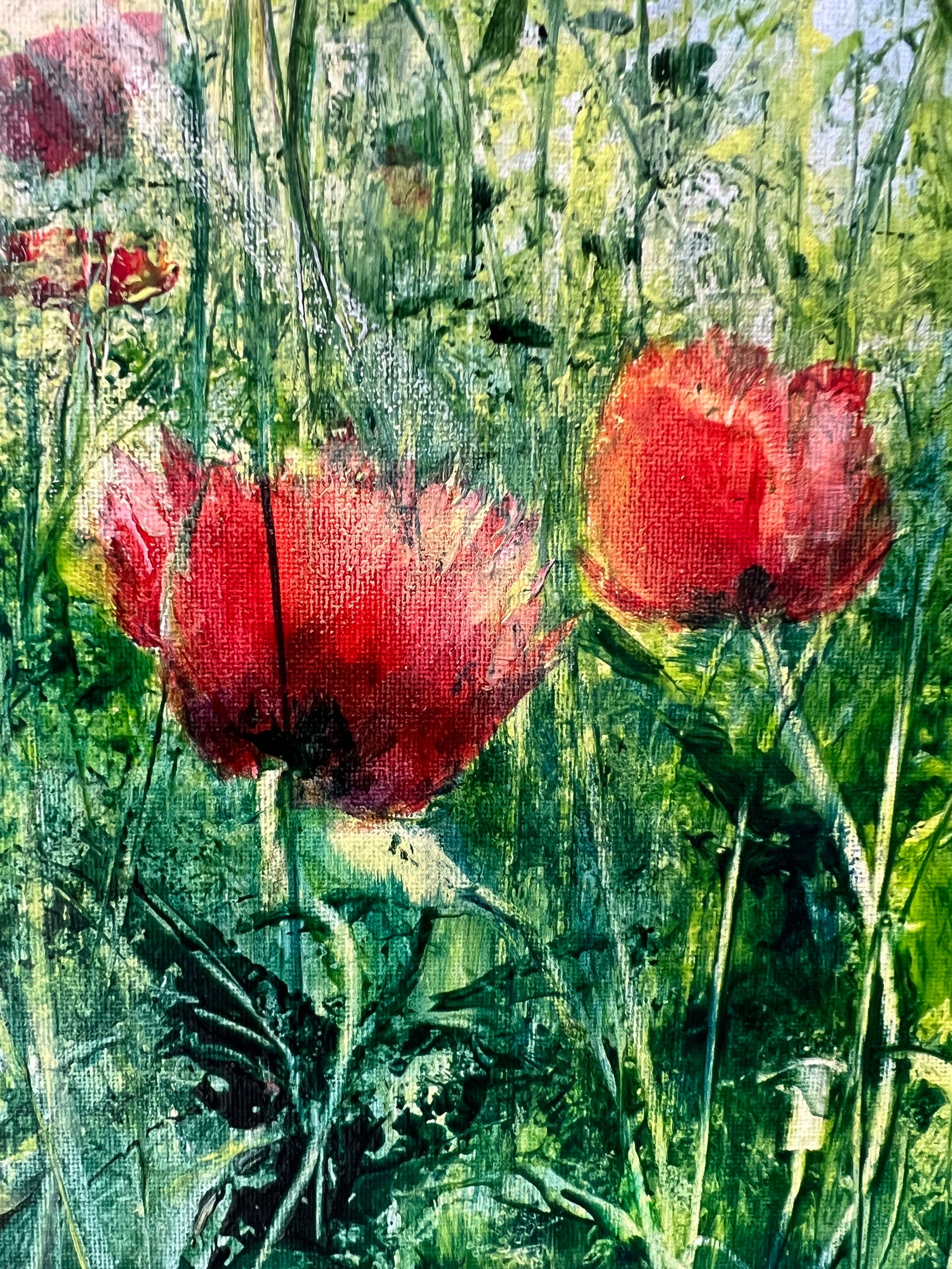 Heather Howe Poppy Cottage Original - The Acorn Gallery, Pocklington