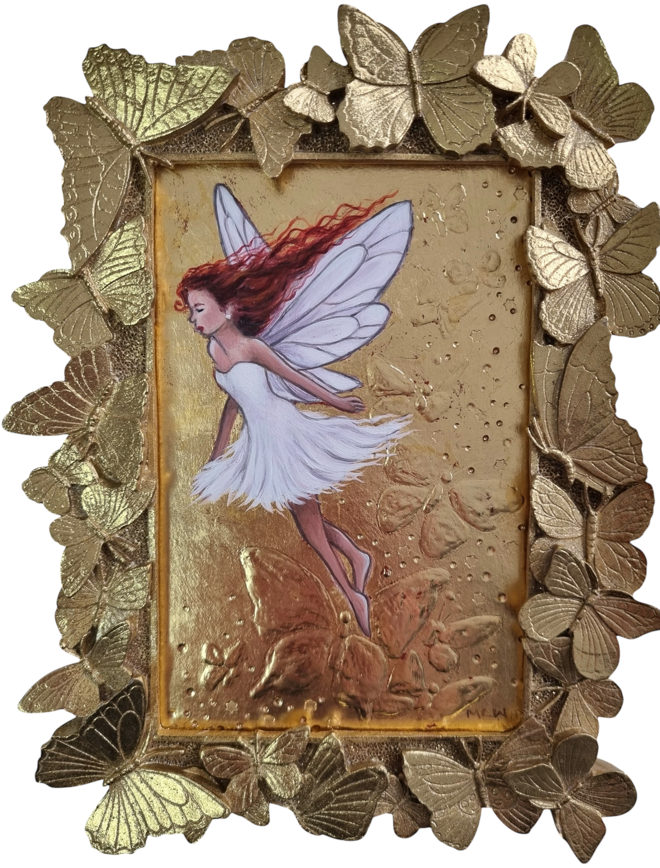 Marie Louise Wrightson's Flight of the Butterflies Original from the 'A Kiss from Midas' Collection at The Acorn Gallery, Pocklington. Shop Now with Safe Secure UK Delivery.
