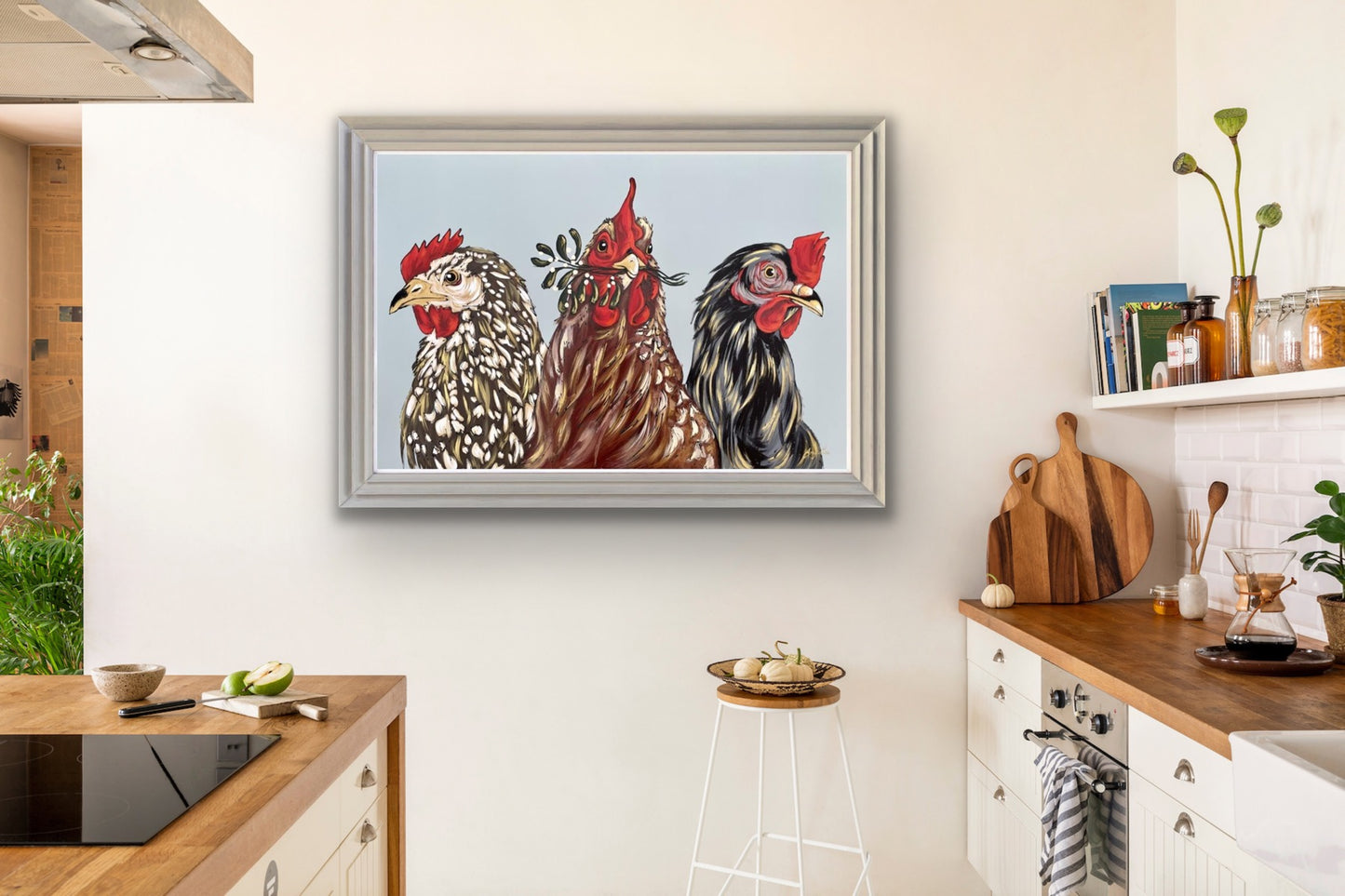 Three French Hens ORIGINAL by Amy Louise NEW