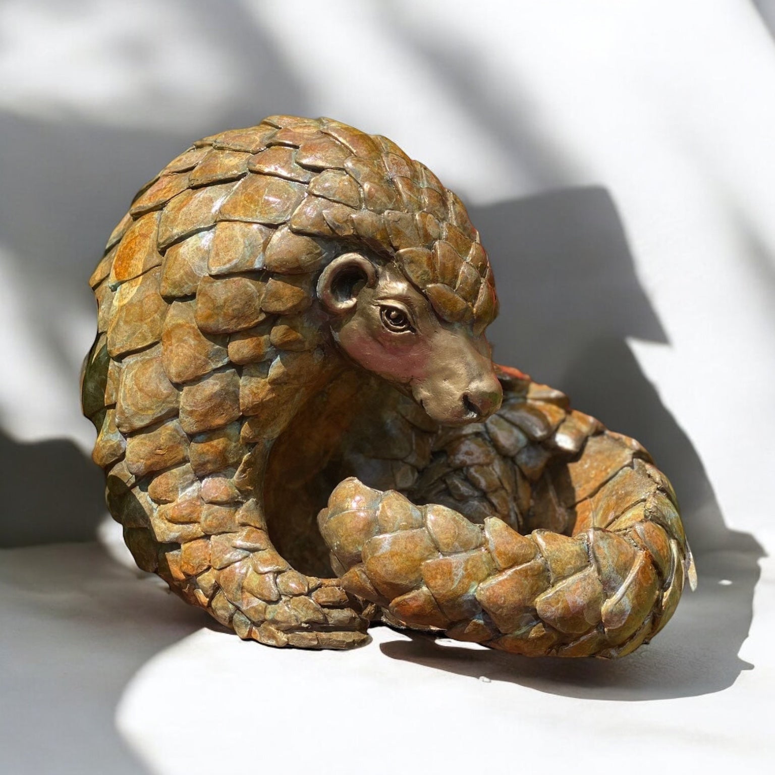 Buy this brilliant bronze pangolin sculpture by Yorkshire artist Roxy Winterburn. Order Now with Free UK Delivery. Small Edition Only. Visit the Gallery. Shop Online