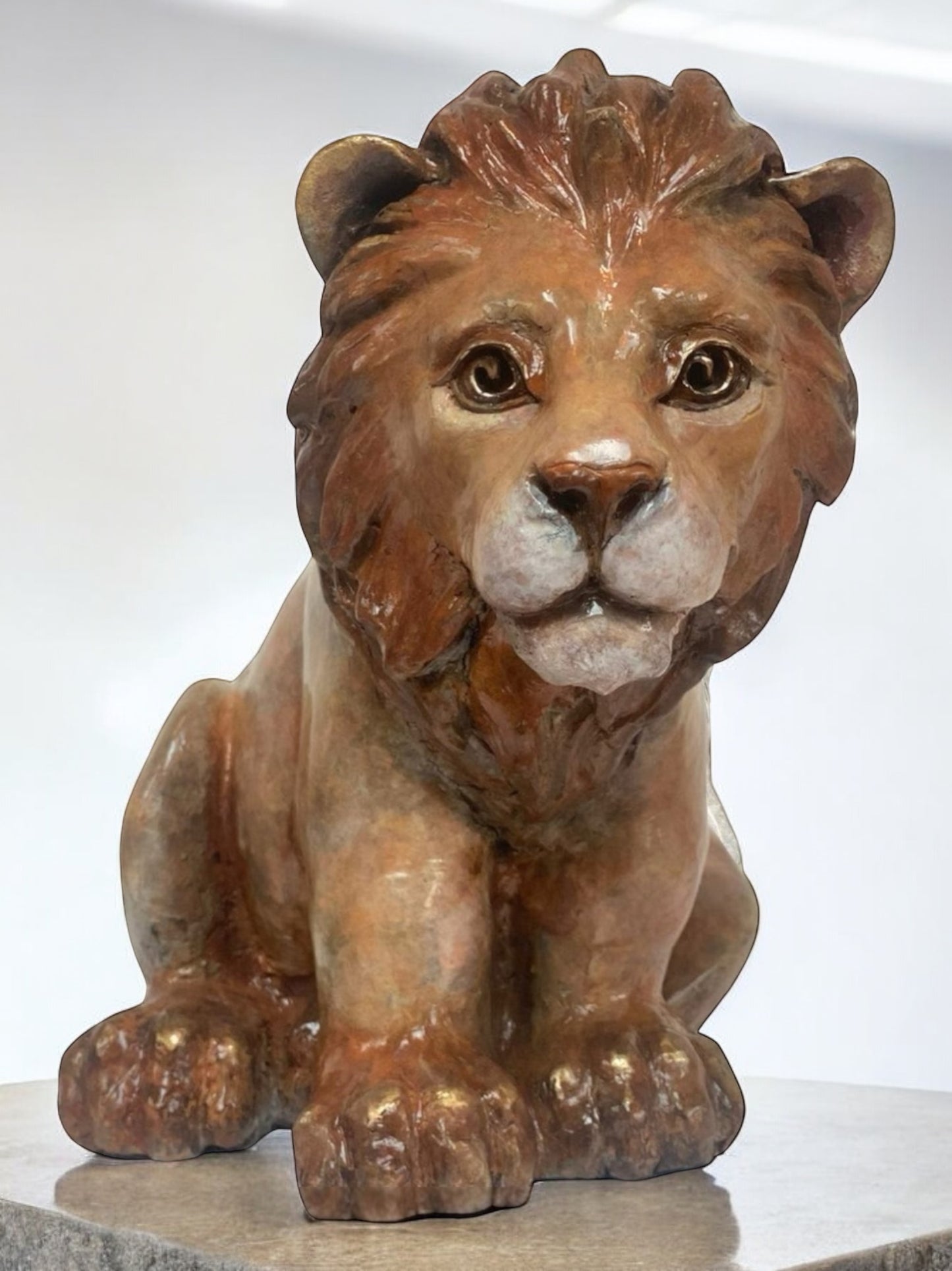 Buy this adorable bronze lion sculpture by Yorkshire artist Roxy Winterburn. Order Now with Free UK Delivery. Small Edition Only. Visit the Gallery or Shop Online.