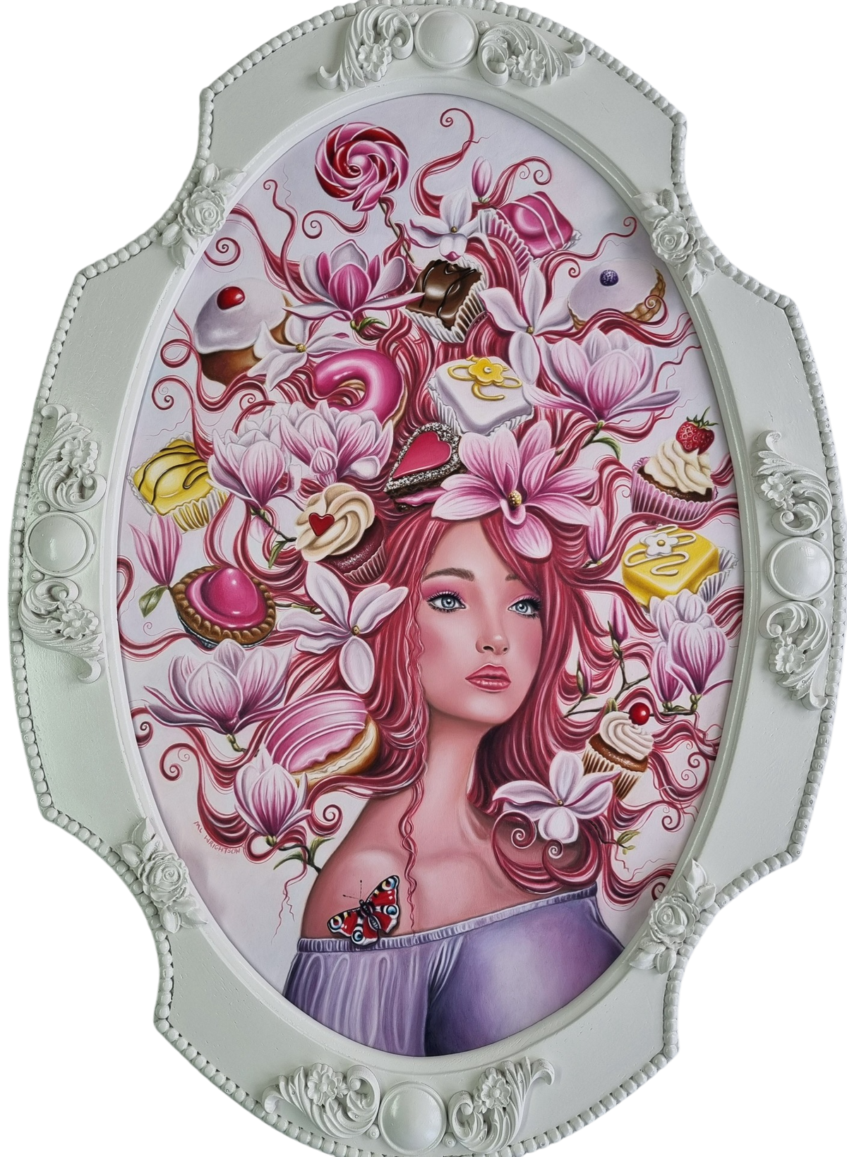 Marie Louise Wrightson The Garden Patisserie Original - The Acorn Gallery, Pocklington