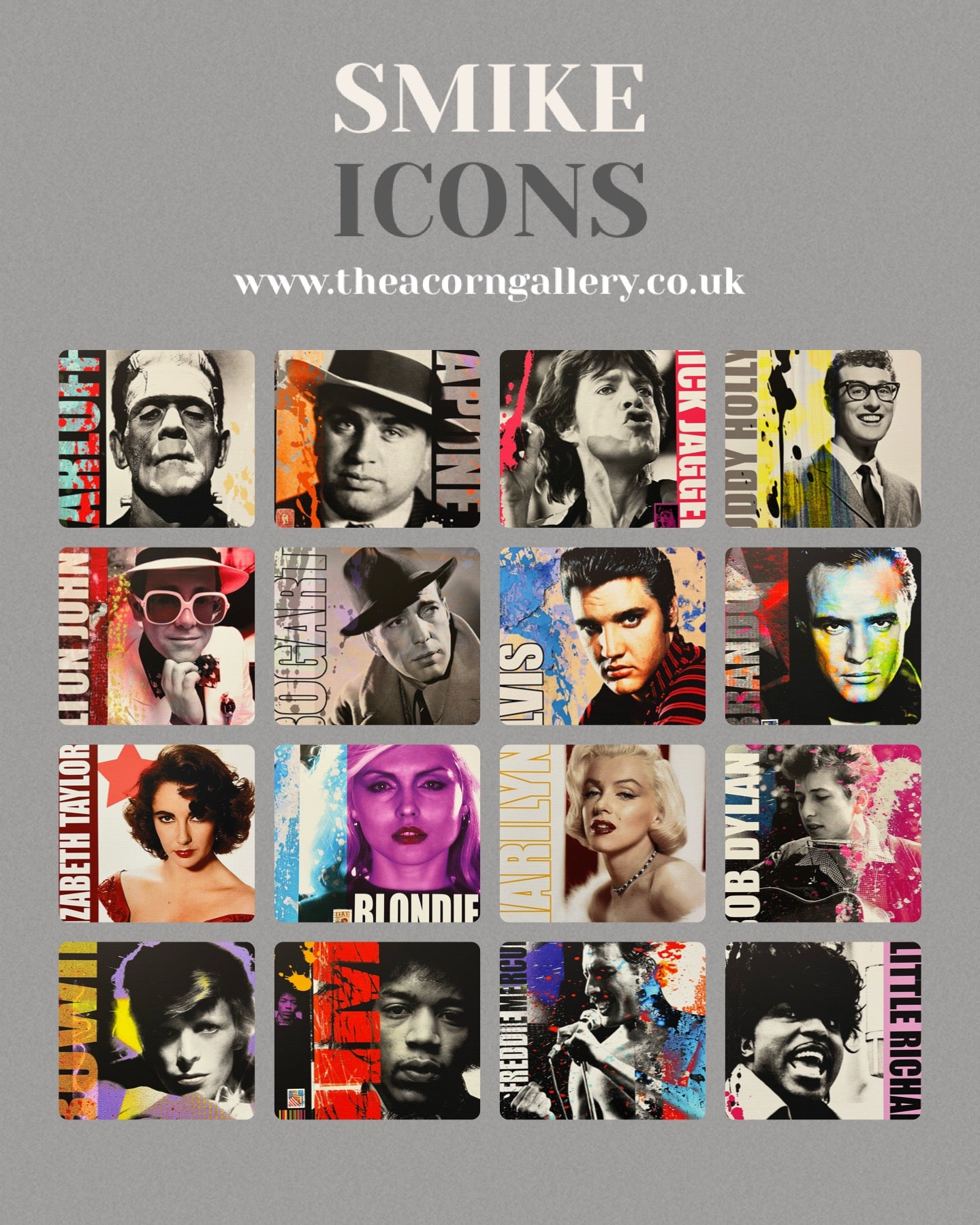 The Bob Dylan canvas print from the Smike Icons Collection at The Acorn Gallery. Celebrate your favourite icons and Bring Your Life to Life! Choose yours today. Order Online. Start Your Collection Now.