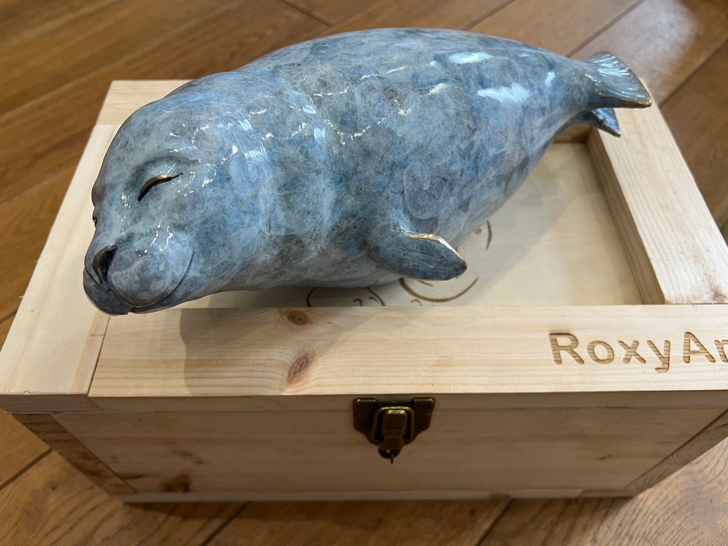 Bronze seal sculpture by Yorkshire artist Roxy Winterburn, available from The Acorn Gallery in Pocklington. Order online or call us on 01759 307652. Free U.K. Delivery. 