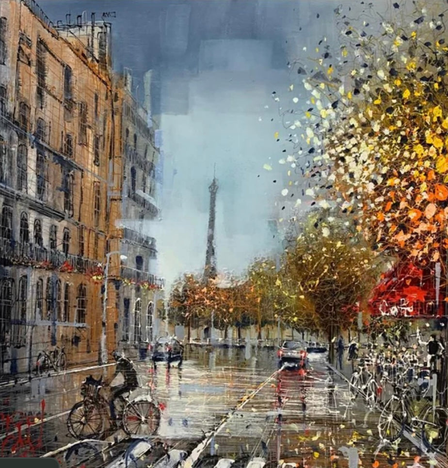 Travelling Around Paris Original on Aluminium by Nigel Cooke SOLD