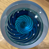 Dizzy Spiral (Turquoise) - A Glass Art ORIGINAL by Charlie MacPherson