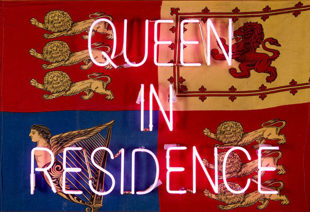 Illuminati Neon Queen In Residence Pink Neon ORIGINAL - The Acorn Gallery, Pocklington