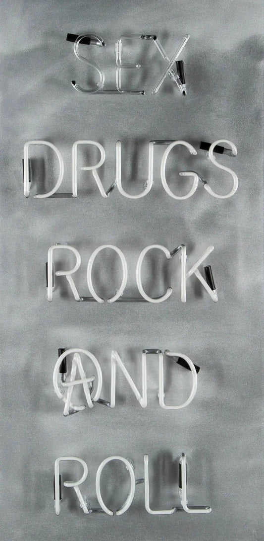 Illuminati Neon Sex Drugs Rock And Roll - Silver ORIGINAL - The Acorn Gallery, Pocklington