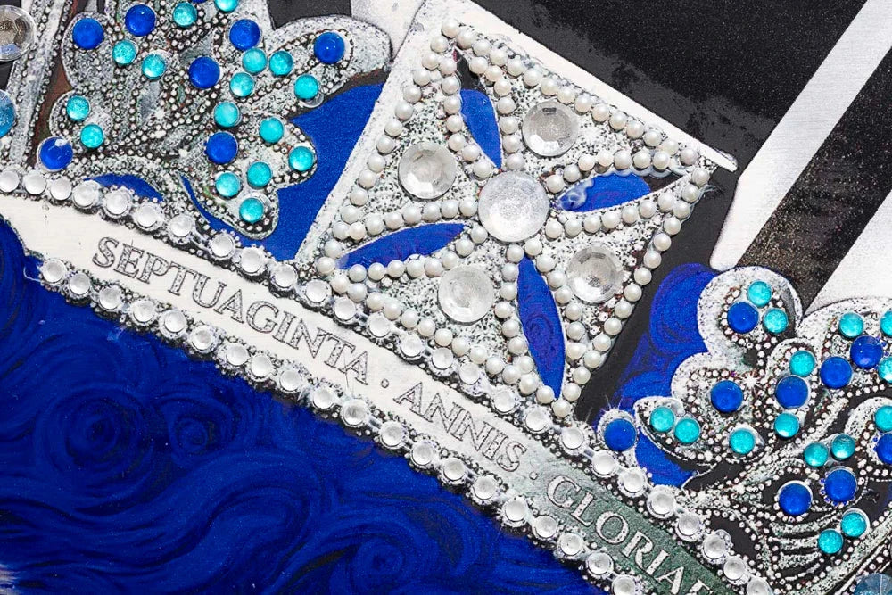 Queen Black And Silver Print by Illuminati Neon