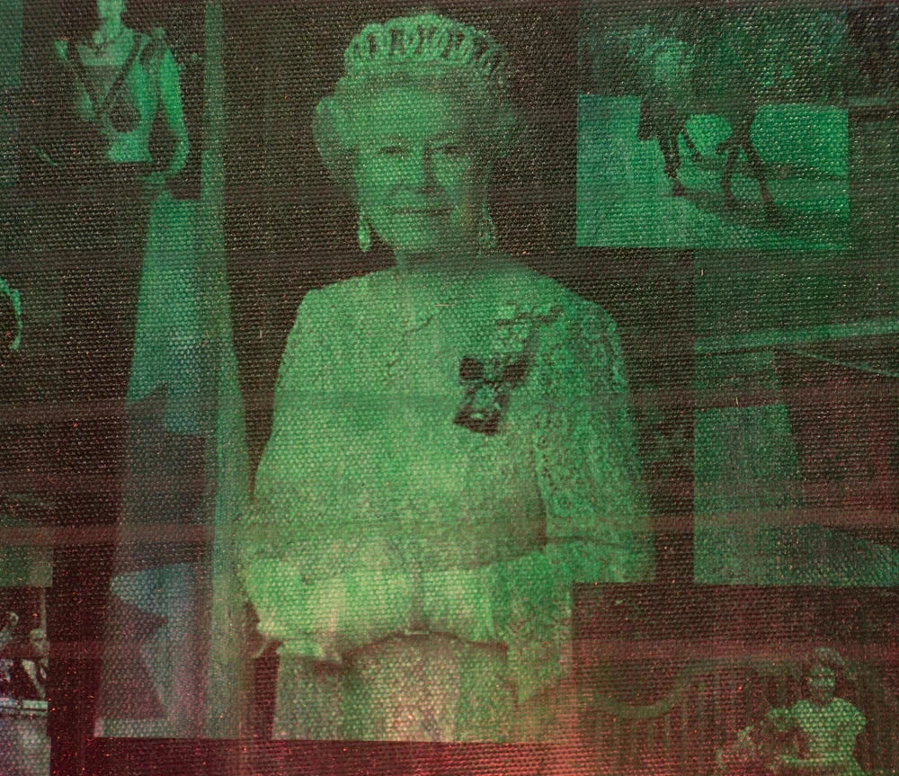 Illuminati Neon Green Monarch Queen - Pink Neon ORIGINAL - The Acorn Gallery, Pocklington