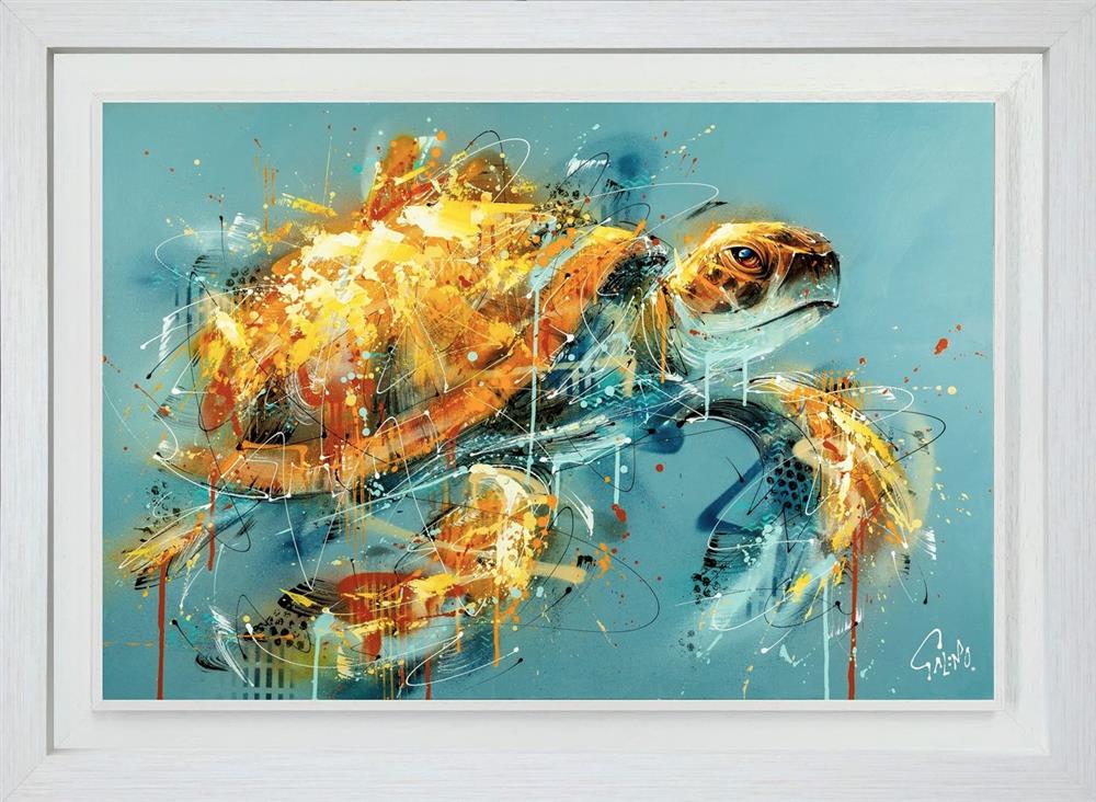 Joe Galindo Crush Sea Turle Hand Embellished Board available from The Acorn Gallery, Pocklington